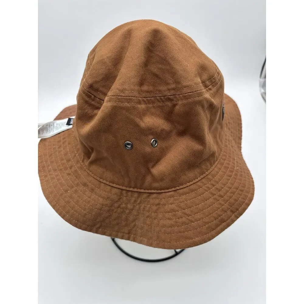 RVCA Women's Reversible Location Bucket Hat Gingham Floral Cream Pink S/M EUC